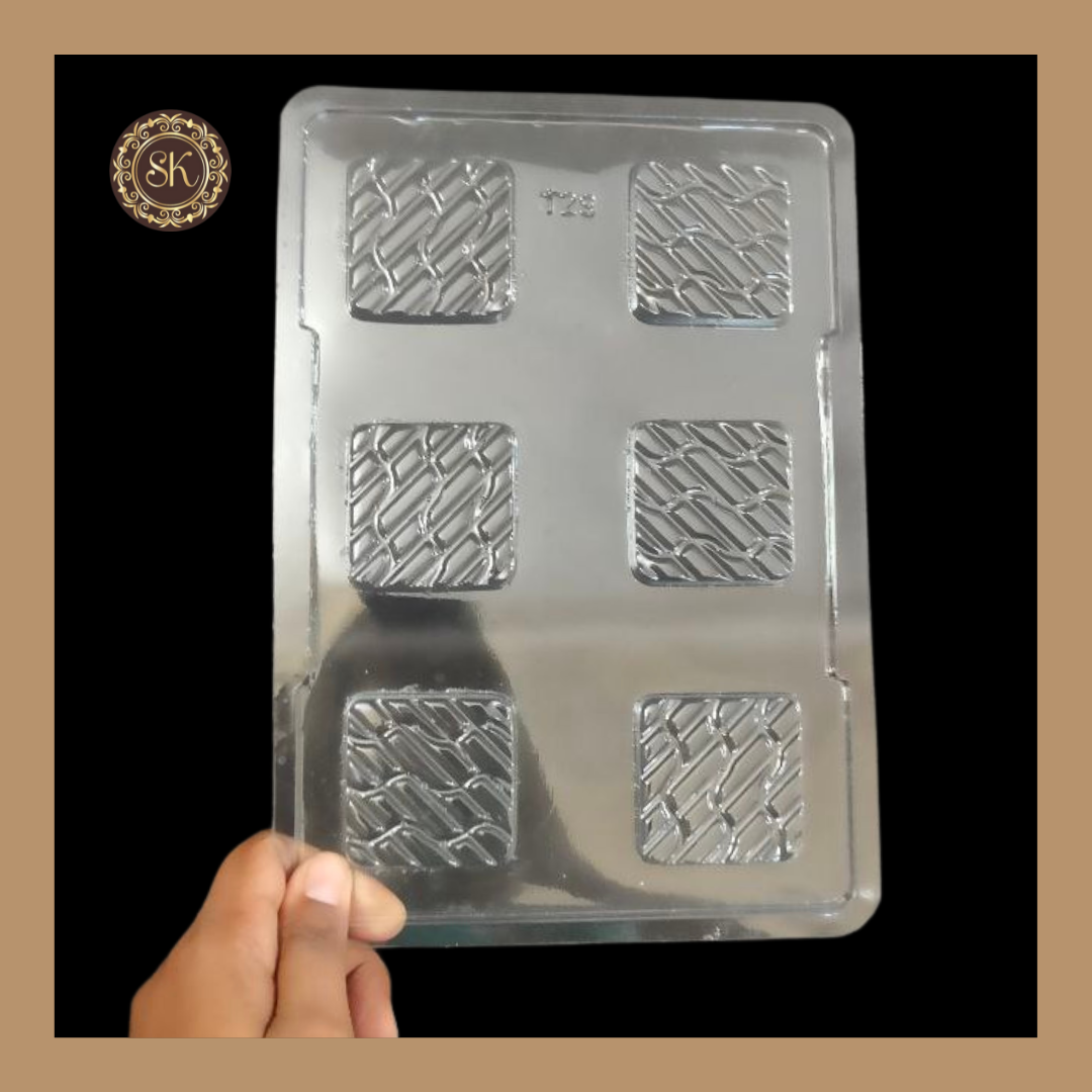 Plastic chocolate mould Square Design Mould Chocolate Plastic