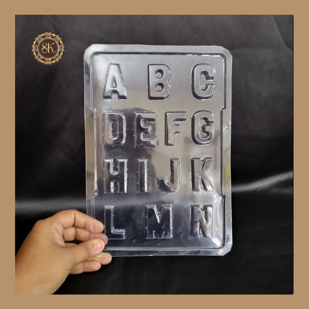 Plastic chocolate mould Alphabet Chocolate Mould Chocolate
