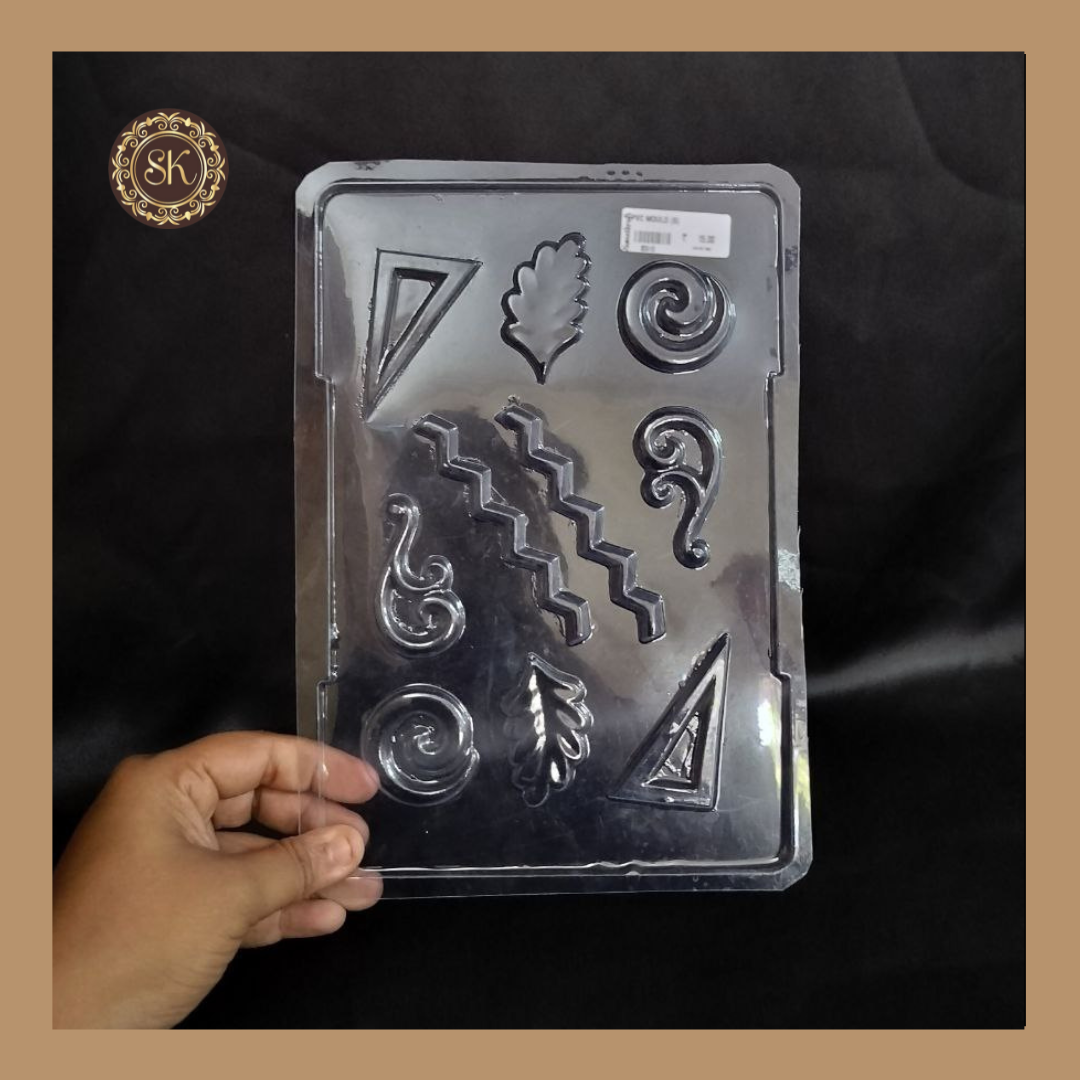 Plastic chocolate mould Cake Topping Design Chocolate Mould