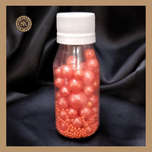 Fancy Candy | Sprinkles | Edible Cake Decoration Items | Cake Topping | Sprinkles For Cake Decoration | Orange Colour | Medium Bottle - (SP-015) Sweetkraft | Baking supplies