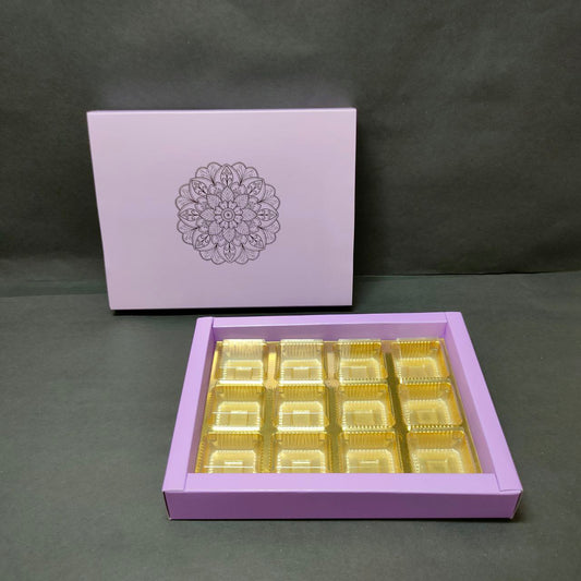 12 Pastel Box with cavity (4*3) Sweetkraft | Baking supplies