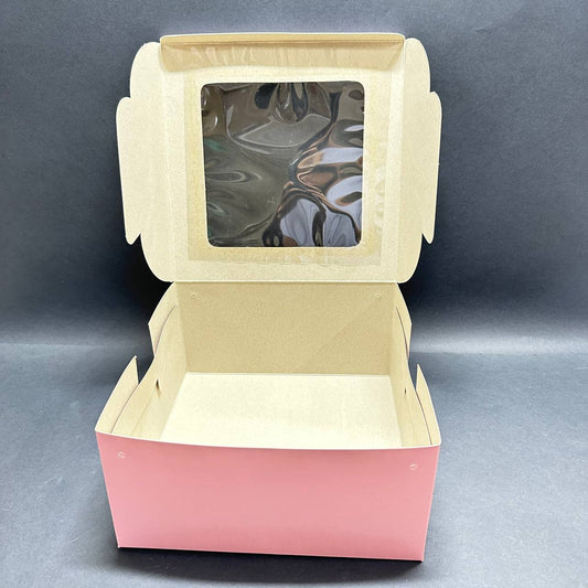 Peach window box 8*8*4 Sweetkraft | Baking supplies