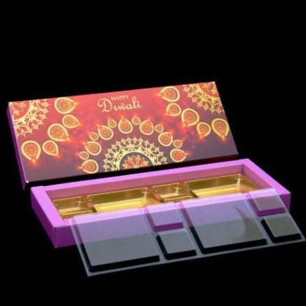 12 Diwali Box with DC Cavity & Lid (D.No-001) Sweetkraft | Baking supplies