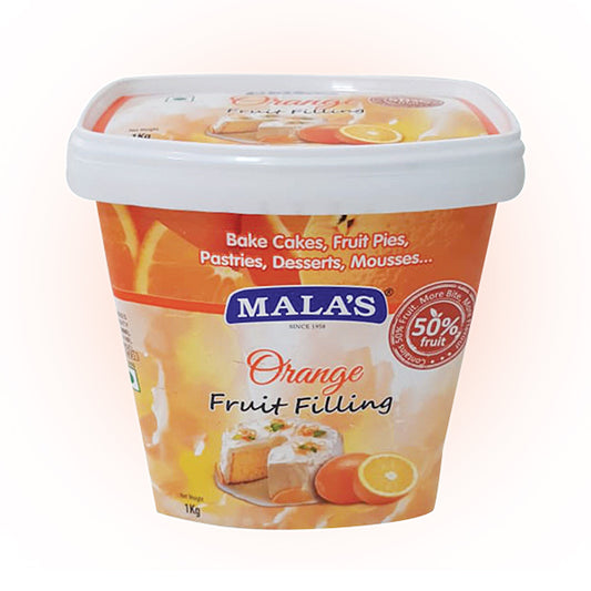 Orange Fruit Filling 1kg - Mala's Sweetkraft | Baking supplies