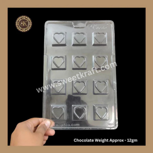 Plastic chocolate mould | Cacao | Heart |  Love Mould | ILU Box | Plastic Mold | Plastic molds  (PM-309) Sweetkraft | Baking supplies