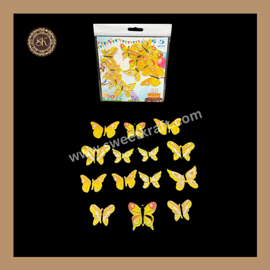 Edible Wafer Butterfly | Pre-Cut Wafer Paper | Stick on Cake Decor | Cake Topper - (EB-004) Sweetkraft | Baking supplies