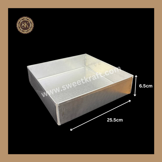 Aluminium Squar Cake Tin | Aluminium Cake Tin | Cake Tin - 10x10x2.5inch Sweetkraft | Baking supplies