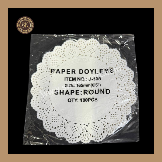 Doily Paper | Doyleys Paper | Pack Of 100 Sheets | Size -6.5inch Sweetkraft | Baking supplies