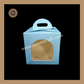 1 Window Cup Cake Box With Handle | Jar Box | Chocolate Box | Cookie Box | Sky Blue Colour Sweetkraft | Baking supplies