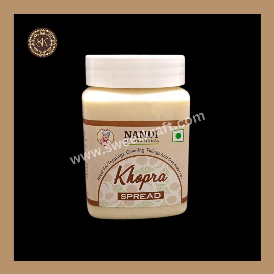 Khopra Spread | Toppings | Covering | Fillings | Decorations | Nandi Brand - 200gms Sweetkraft | Baking supplies