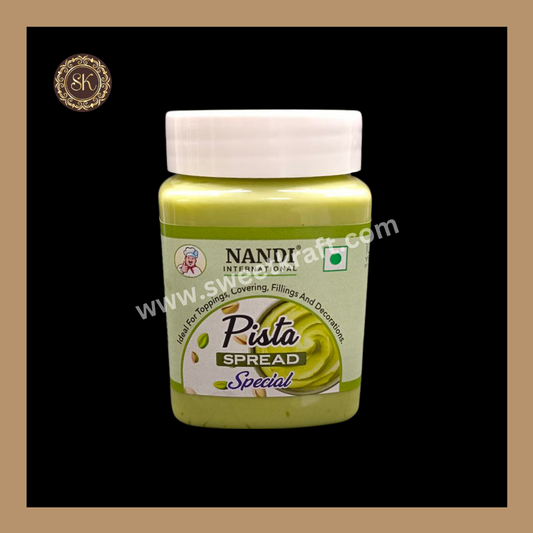 Pista Spread | Toppings | Covering | Fillings | Decorations | Nandi Brand - 200gms Sweetkraft | Baking supplies