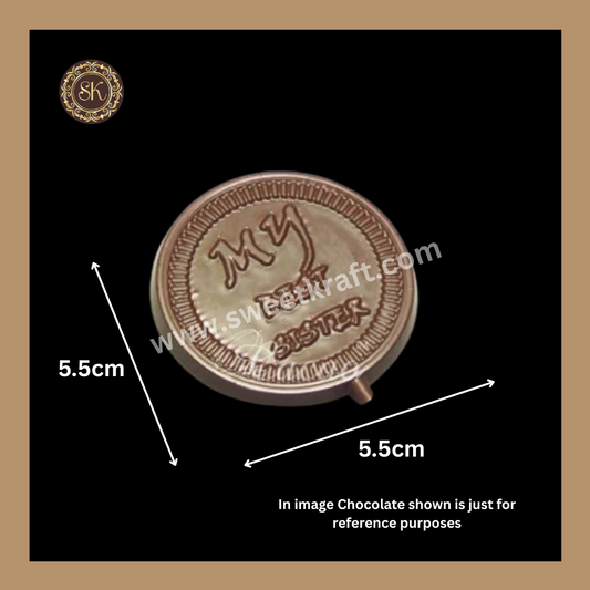 Plastic chocolate mould | Cacao | My Best Sister Mould | Raksha Bandhan Mould | Plastic molds  (PM-342) Sweetkraft | Baking supplies