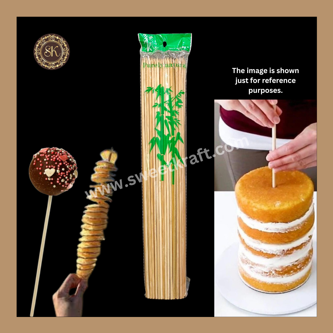 Bamboo Stick | Wooden Stick | Barbeque Stick | Purely Natural - 16Inch Sweetkraft | Baking supplies