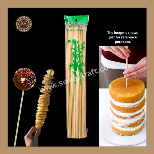 Bamboo Stick | Wooden Stick | Barbeque Stick | Purely Natural - 16Inch Sweetkraft | Baking supplies