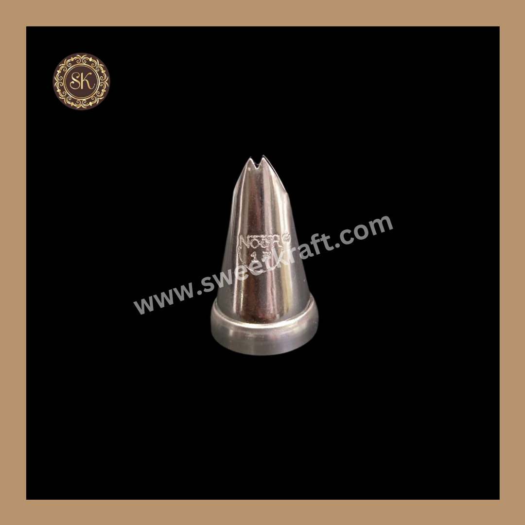Noor-17 Icing Nozzle | Stainless Steel Nozzle | Tool | Reusable & Washable | Cake Decor Sweetkraft | Baking supplies
