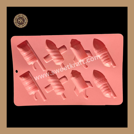 Silicon Chocolate Mould | Diwali Silicone Mould | Crackers Coin Silicone Mould | Pink | Pack Of 1pc (CSM-032) Sweetkraft | Baking supplies