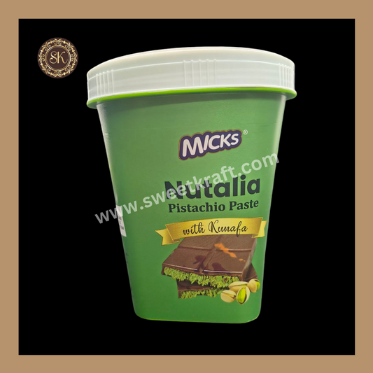 Nutalia Pistachio Paste | With Funafa | Creamy Spread | Micks - (Pack of- 1kg).