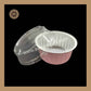 Round Foil Container | Dessert Foil Containers | Alunimium Foil Container With Lid Cover | Color - Pink | Pack Of -10pcs, 50pcs & 100pcs