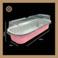 Rectangle Foil Container | Cake Container | Dessert Foil Containers | Alunimium Foil Container With Lid Cover | Color - Pink | Pack Of -10pcs, 50pcs & 100pcs