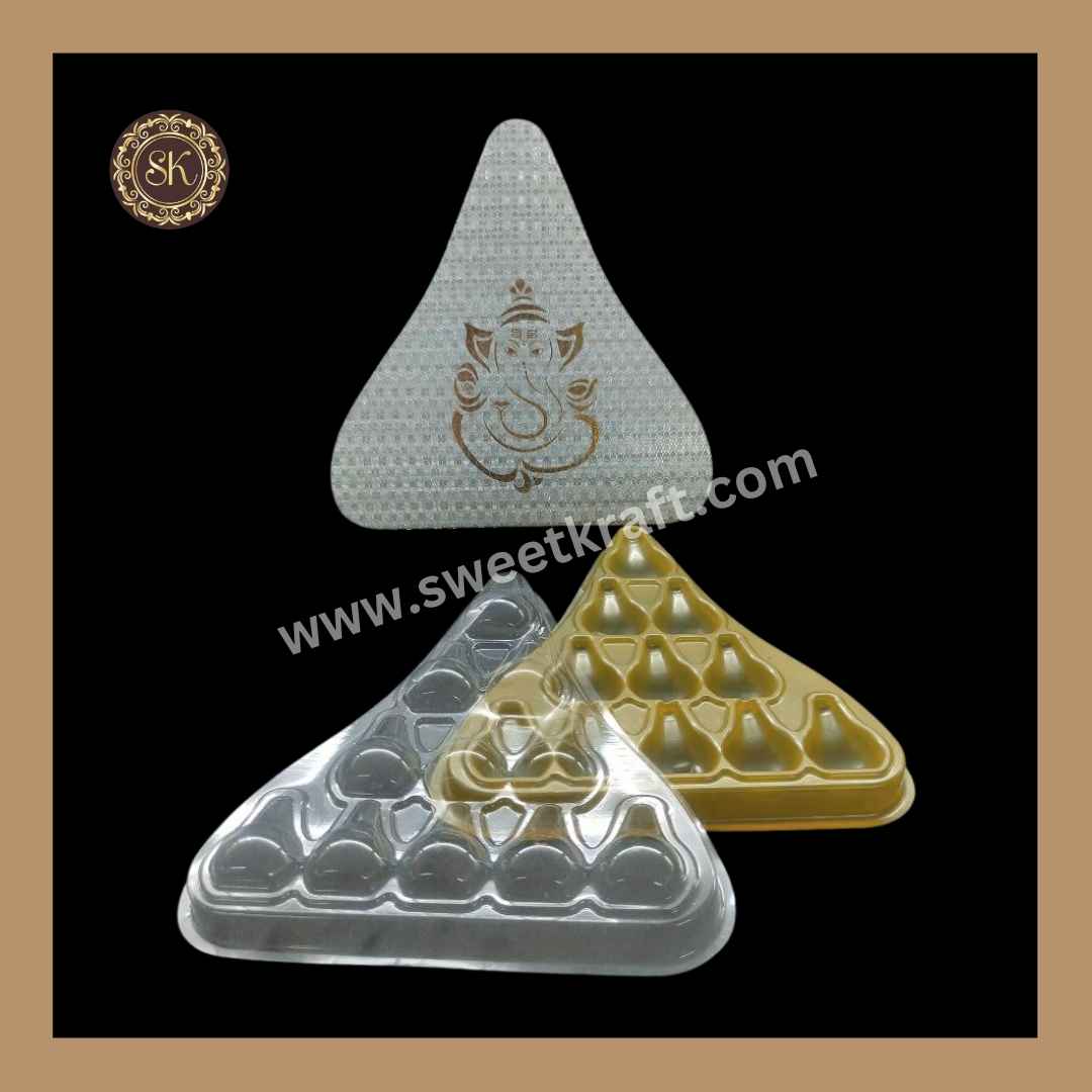 11 Cavity Silver Tikli Modak Box | Modak Shape Box | Modak Box Cavity Tray With Lid | Pack Of 5pcs & 10pcs
