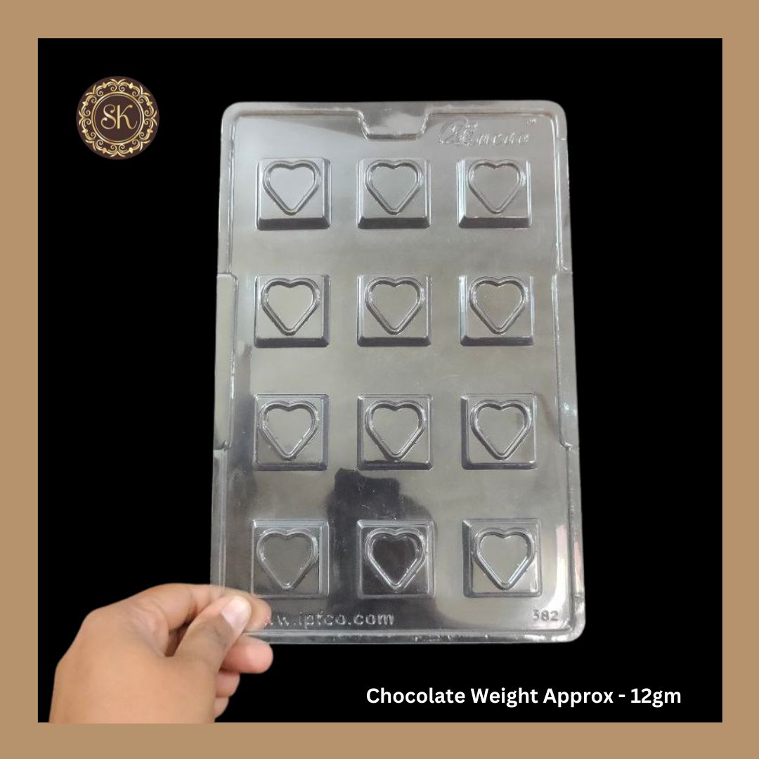 Plastic chocolate mould | Cacao | Heart |  Love Mould | ILU Box | Plastic Mold | Plastic molds  (PM-309)