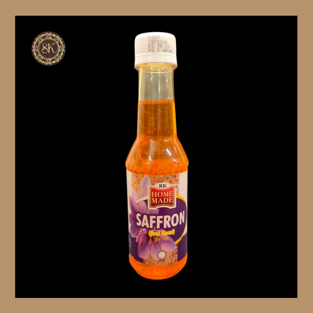 Home Made | Saffron Real Kesar Syrup | RK Home Made Natural Syrup - 200 ml Sweetkraft | Baking supplies