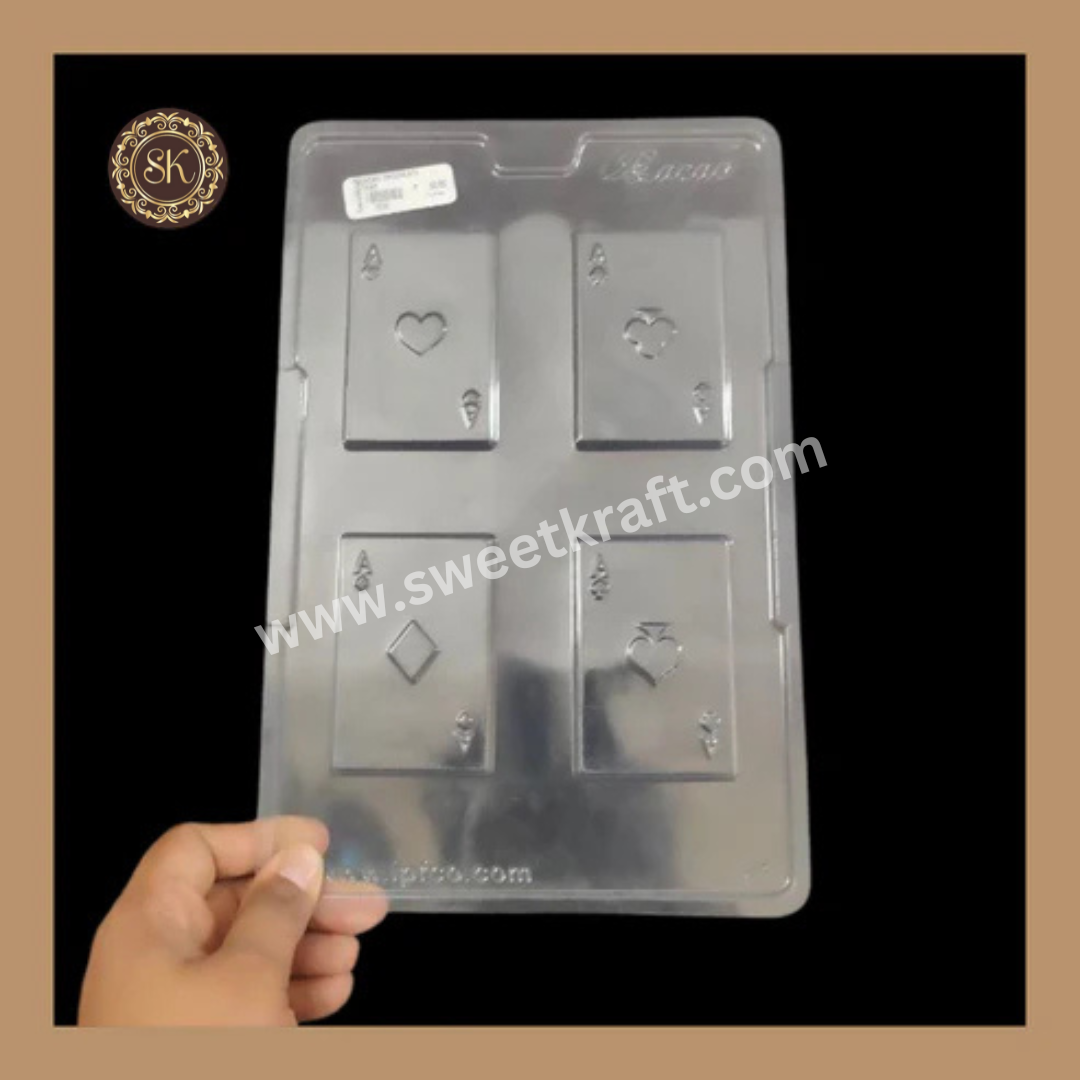 Plastic chocolate mould | Cacao | Cards Shaped Mold | Plastic Mold | Plastic molds  (PM-231) Sweetkraft | Baking supplies