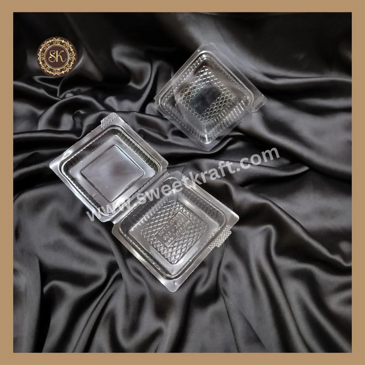 1 Brownie Box (003-0909) | Transparent Brownie Box | Cake Box | Transparent - Pack of 10 Pieces Sweetkraft | Baking supplies