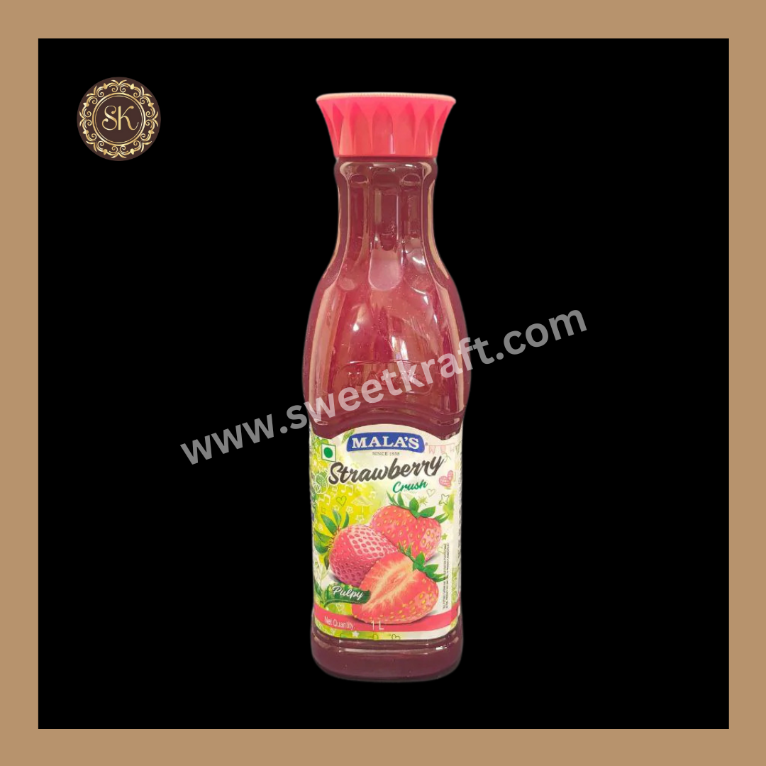 Mala's | Strawberry Whole Fruit Crush | 1Litre Sweetkraft | Baking supplies