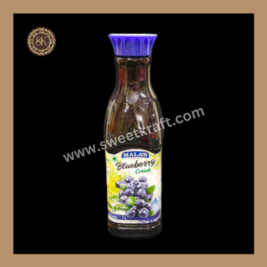 Mala's | Blueberry Whole Fruit Crush | 1Litre Sweetkraft | Baking supplies