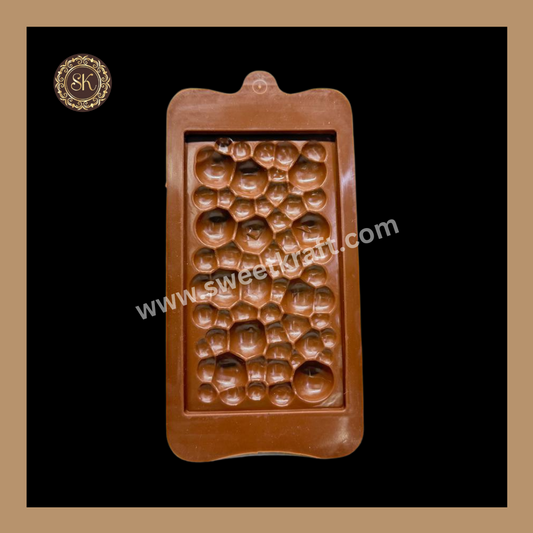 Bubble Silicone Mould | Silicone Chocolate Bar Mould | Brown Silicone Mould | Pack Of 1pc Sweetkraft | Baking supplies