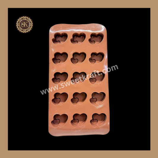 Silicone Chocolate Mould | Heart Shape Silicone Mould | Brown Silicone Mould | Pack Of 1pc (CSM-018) Sweetkraft | Baking supplies
