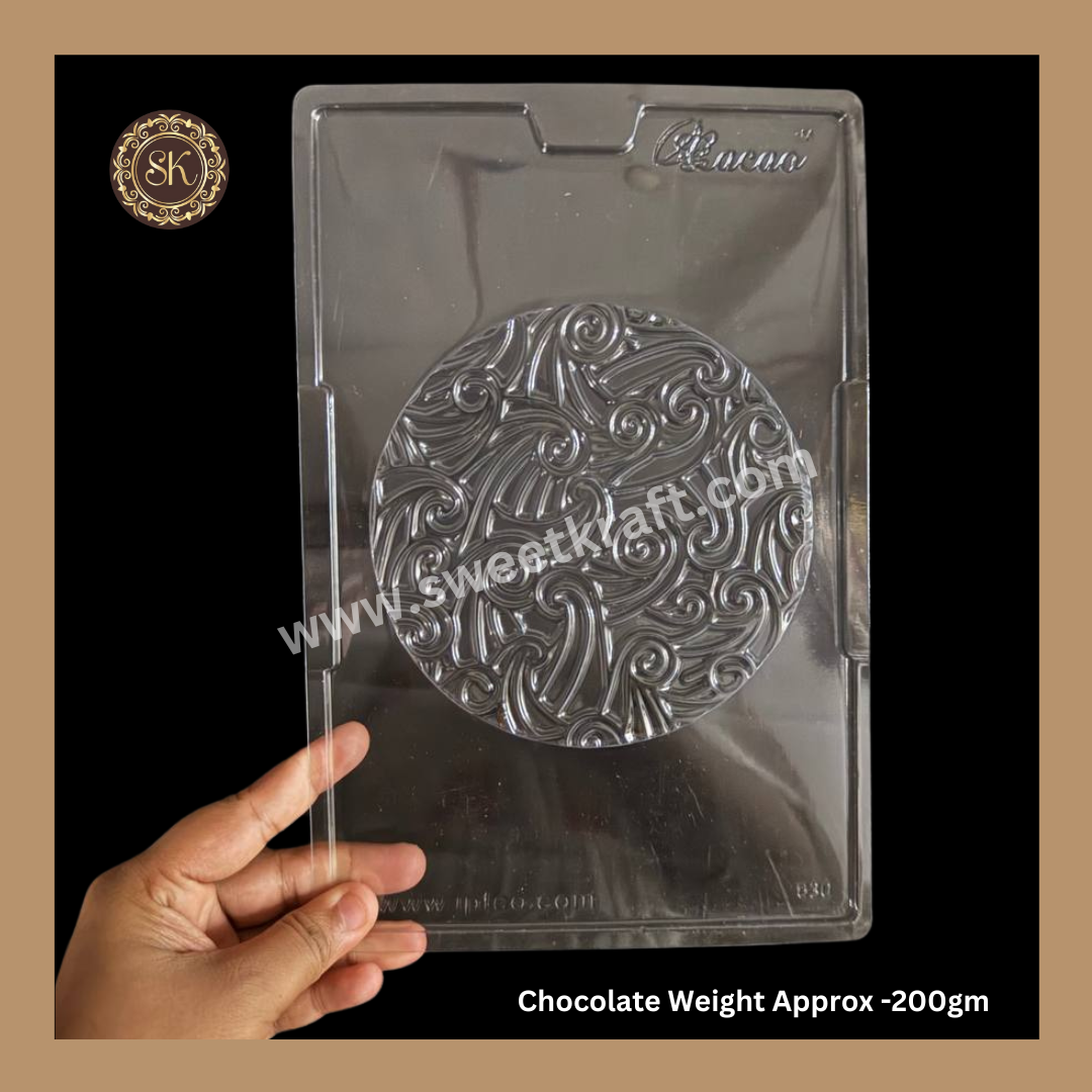 Plastic chocolate mould | Cacao | Florentine Desgin Mould | Plastic molds (PM-348) Sweetkraft | Baking supplies