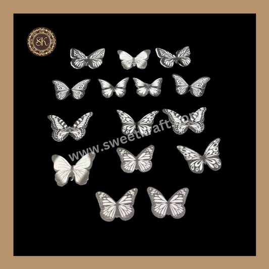 Edible Wafer Butterfly | Pre-Cut Wafer Paper | Stick on Cake Decor | Cake Topper - (EB-002) Sweetkraft | Baking supplies