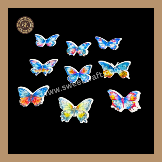 Edible Wafer Butterfly | Pre-Cut Wafer Paper | Stick on Cake Decor | Cake Topper - (EB-008) Sweetkraft | Baking supplies