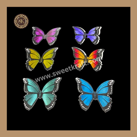 Edible Wafer Butterfly | Pre-Cut Wafer Paper | Stick on Cake Decor | Cake Topper - (EB-010) Sweetkraft | Baking supplies