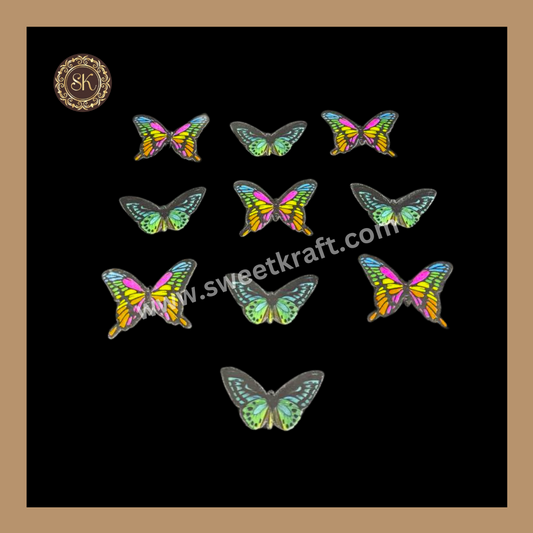Edible Wafer Butterfly | Pre-Cut Wafer Paper | Stick on Cake Decor | Cake Topper - (EB-011) Sweetkraft | Baking supplies