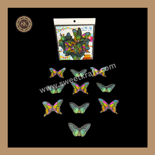 Edible Wafer Butterfly | Pre-Cut Wafer Paper | Stick on Cake Decor | Cake Topper - (EB-011) Sweetkraft | Baking supplies