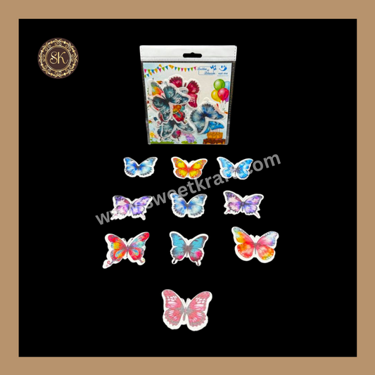Edible Wafer Butterfly | Pre-Cut Wafer Paper | Stick on Cake Decor | Cake Topper - (EB-013) Sweetkraft | Baking supplies