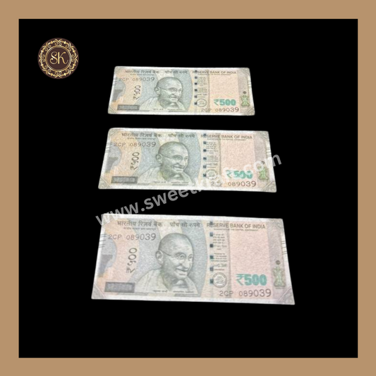 Edible Wafer 500rs | Money | Pre-Cut Wafer Paper | Stick on Cake Decor | Cake Topper - (EB-016) Sweetkraft | Baking supplies