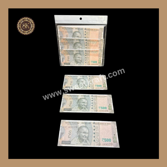 Edible Wafer 500rs | Money | Pre-Cut Wafer Paper | Stick on Cake Decor | Cake Topper - (EB-016) Sweetkraft | Baking supplies