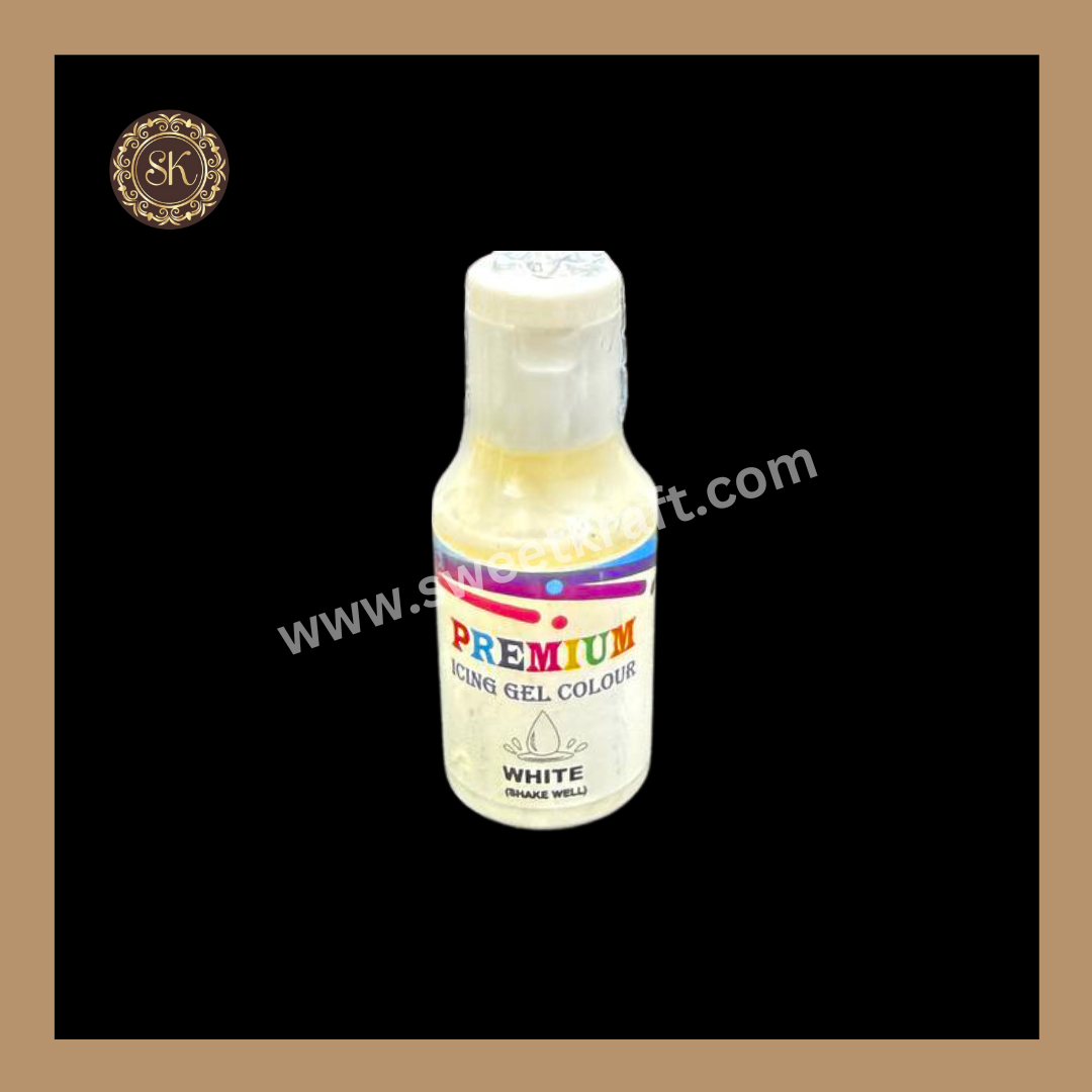 White Colour | Food Gel Colours | Bakehaven - 20ml Sweetkraft | Baking supplies