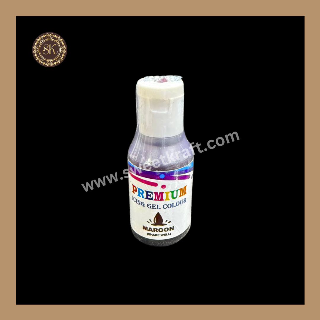 Maroon Colour | Food Gel Colours | Bakehaven - 20ml Sweetkraft | Baking supplies