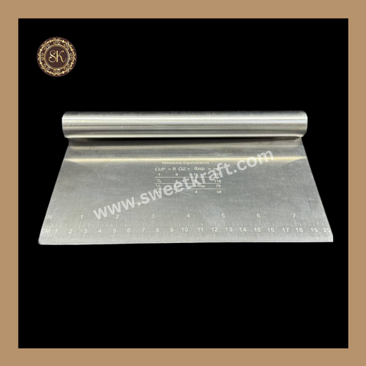 Stainless Steel Scraper | Stainless Steel Dough Cutter | Icing Measure Scraper | Big Scraper - 20cm Sweetkraft | Baking supplies