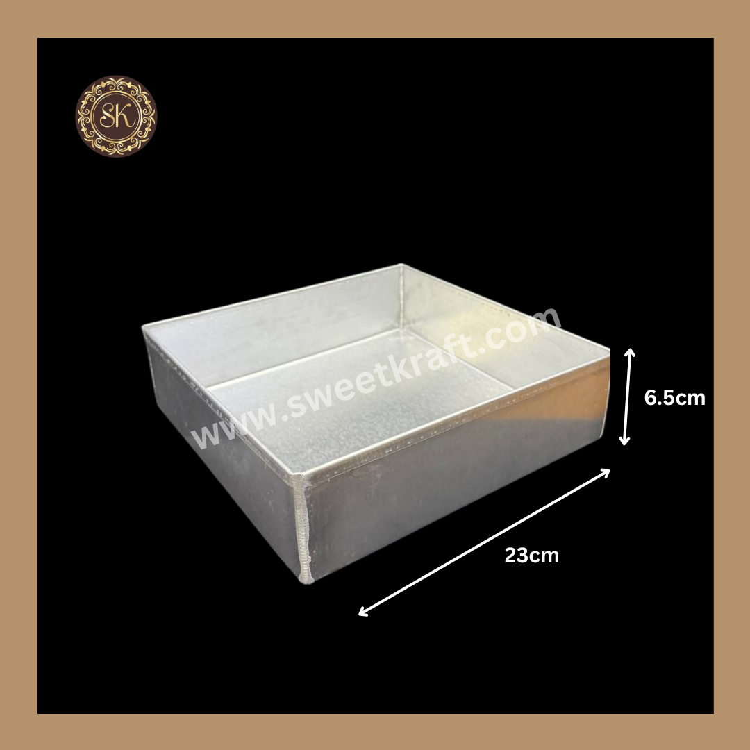 Aluminium Squar Cake Tin | Aluminium Cake Tin | Cake Tin - 9x9x2.5inch Sweetkraft | Baking supplies