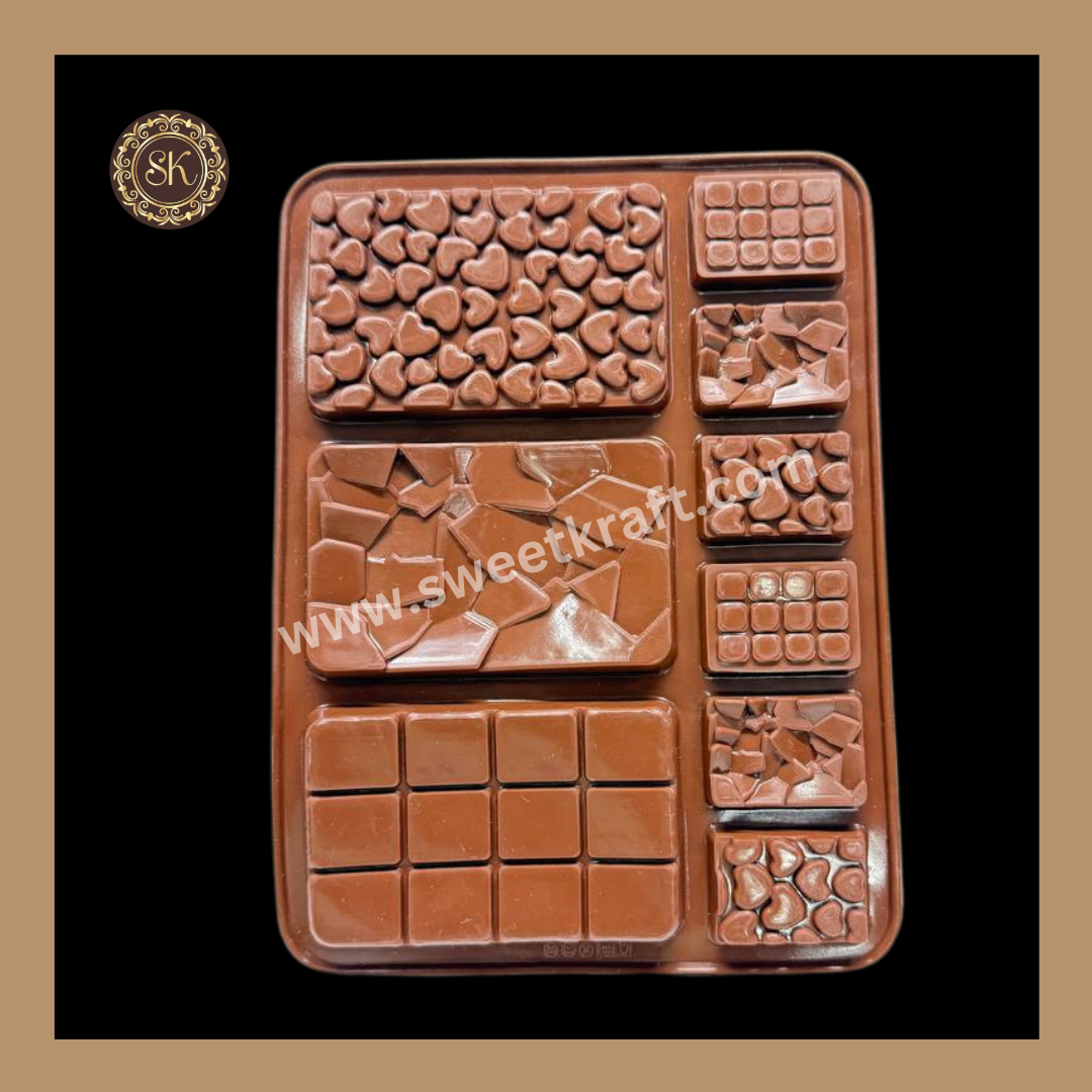 Silicon Chocolate Mould | Bar Silicone Bar Mould | Brown Silicone Mould | Pack Of 1pc (CSM-021) Sweetkraft | Baking supplies