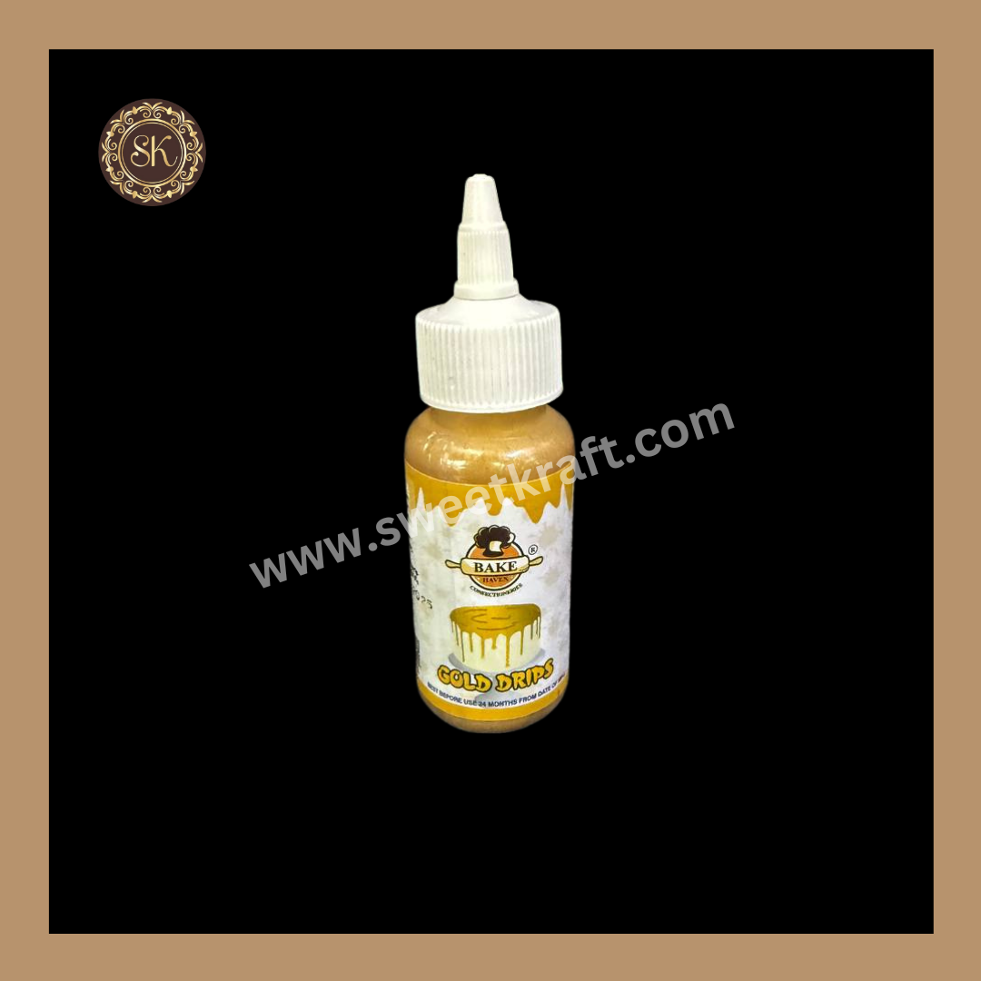 Gold Drips | Bake Haven - 100gms Sweetkraft | Baking supplies