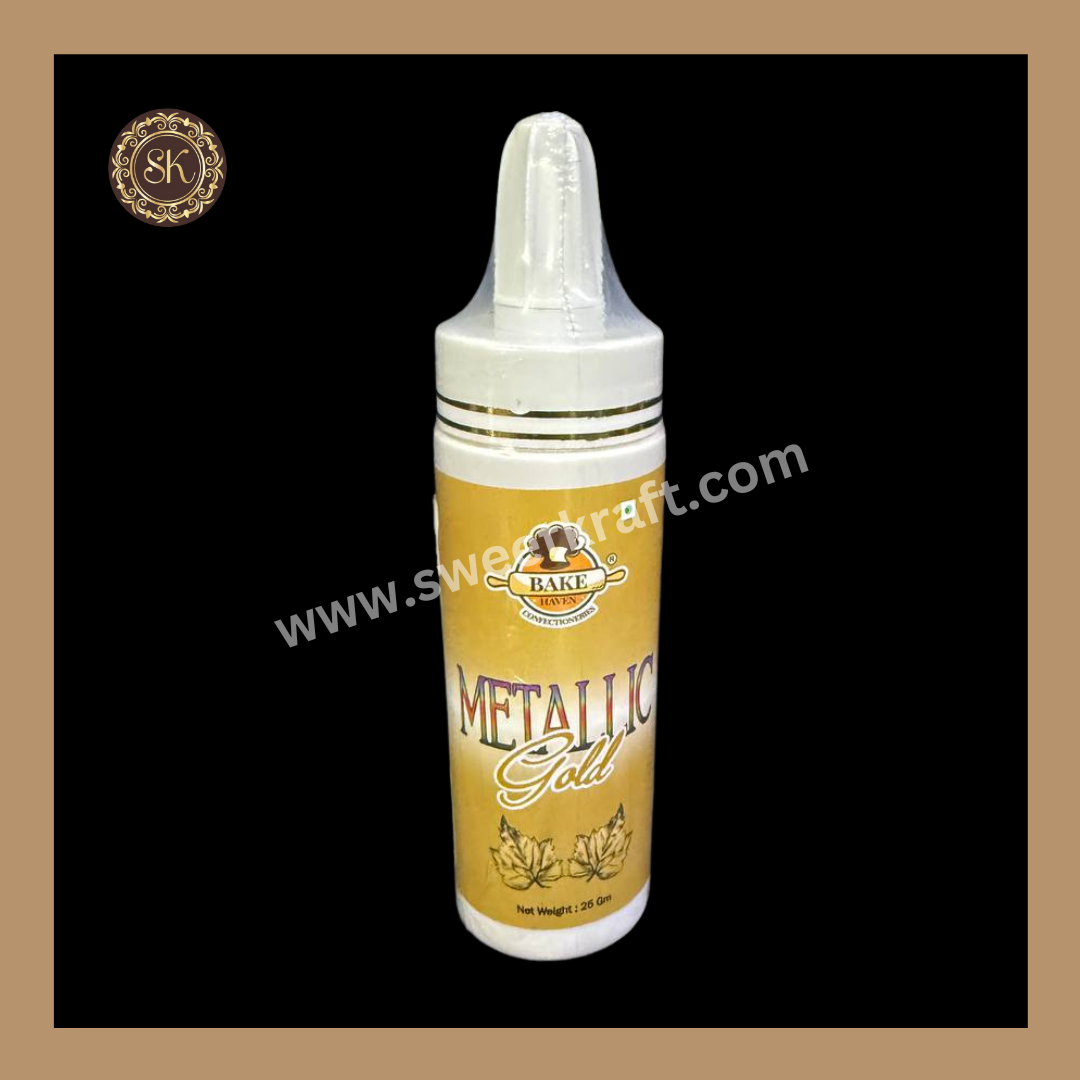 Gold Powder Spray | Metallic | Bake Haven - 25gm Sweetkraft | Baking supplies