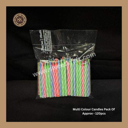 Birthday Candles | Mini Candles | Candles For Cake | Multi Colours | Pack Of 120 Pcs Sweetkraft | Baking supplies