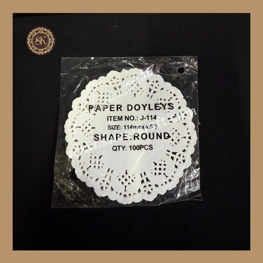 Doily Paper | Doyleys Paper | Pack Of 100 Sheets | Size -4.5inch Sweetkraft | Baking supplies